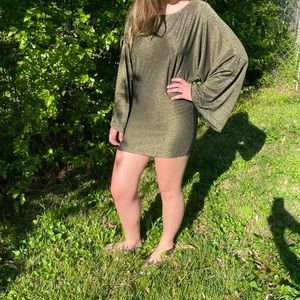 Gold shimmer dress